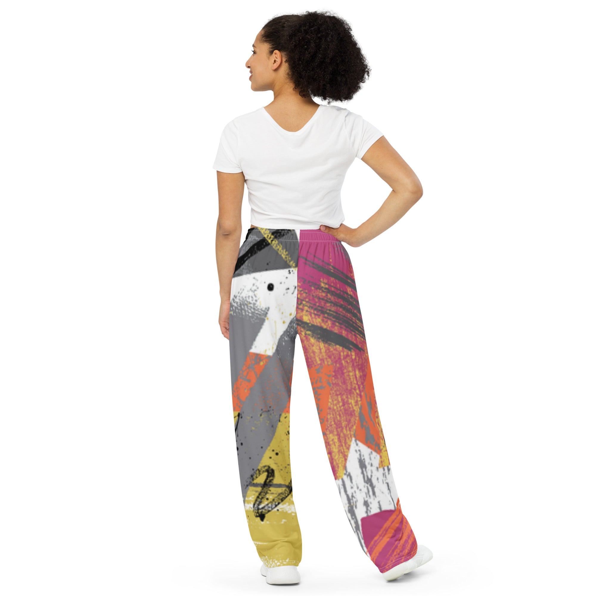 "Abstract Harmony" Unisex Wide-Leg Pants