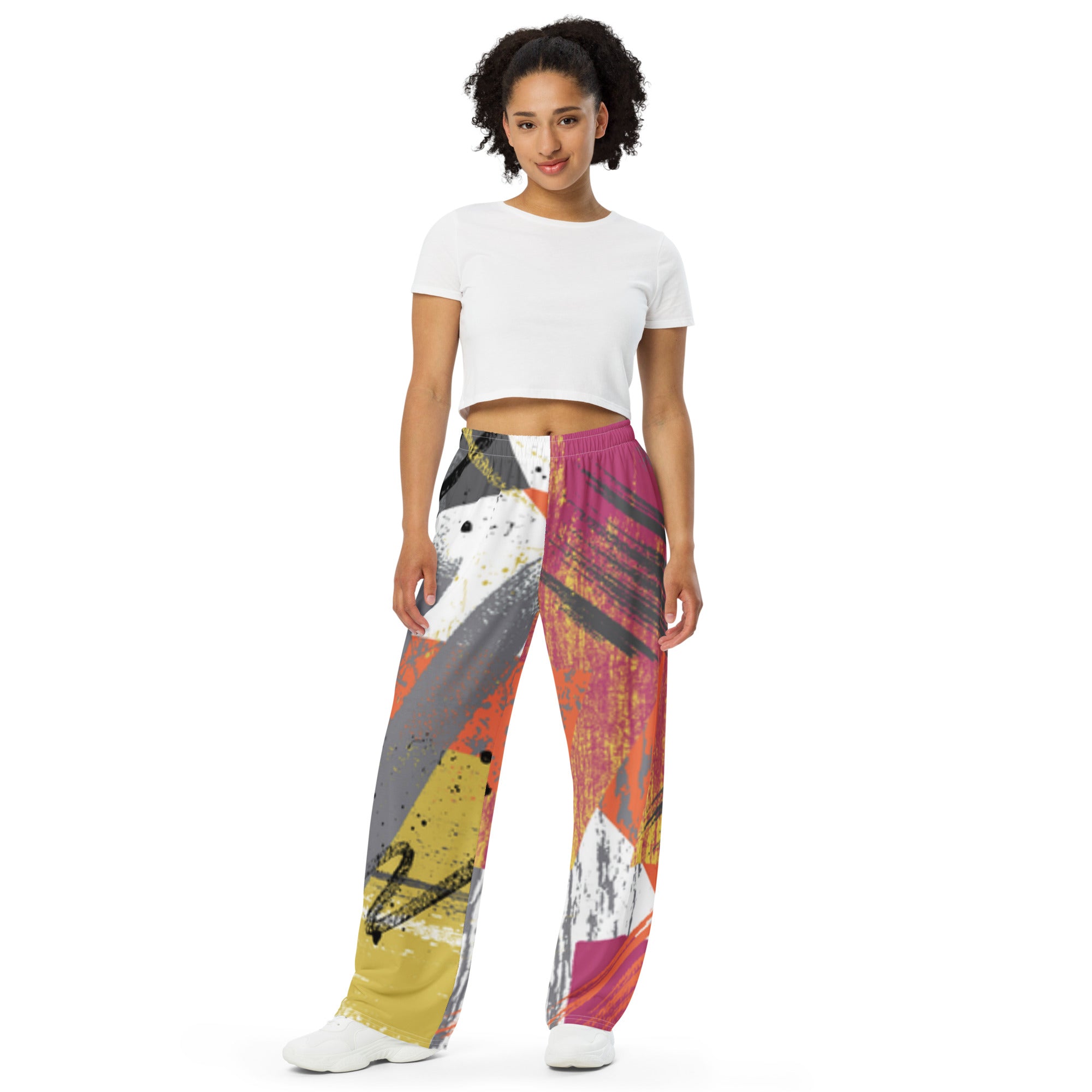 "Abstract Harmony" Unisex Wide-Leg Pants