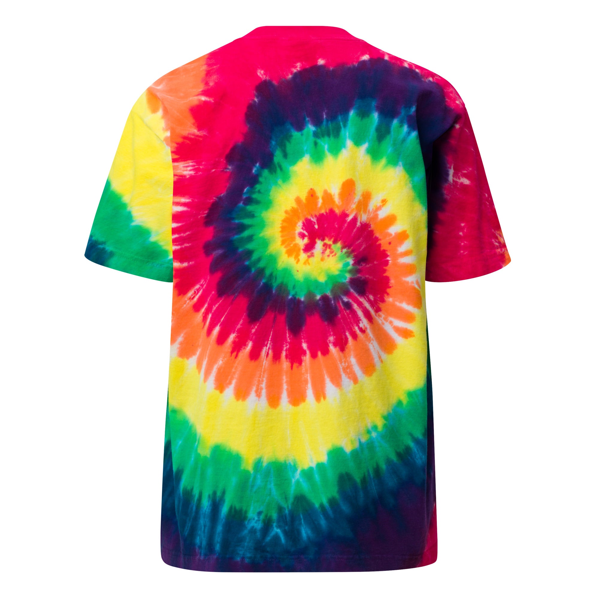 'Inspire Enlighten Love' Oversize Tie-dye T-shirt [Embroidered]