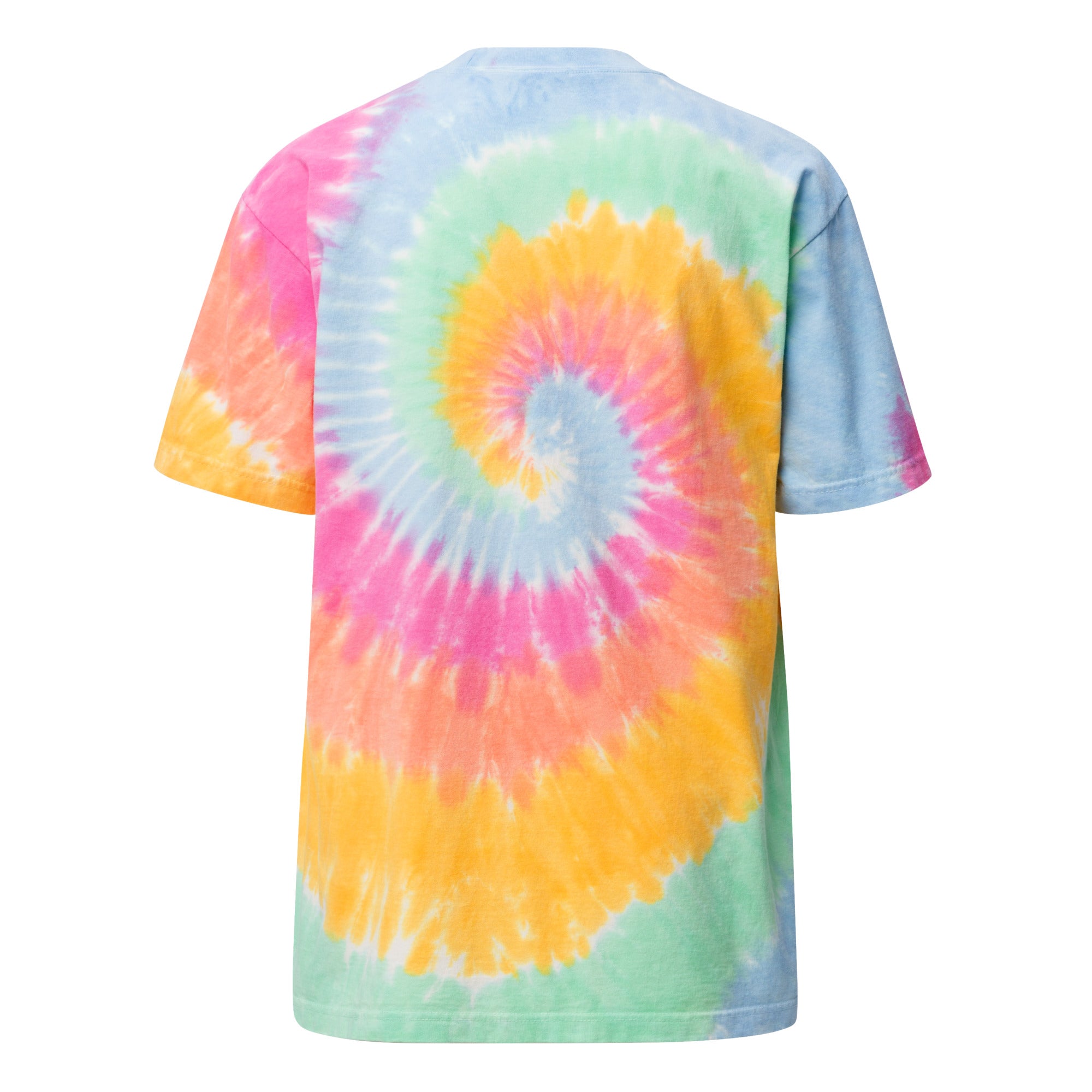 'Inspire Enlighten Love' Oversize Tie-dye T-shirt [Embroidered]