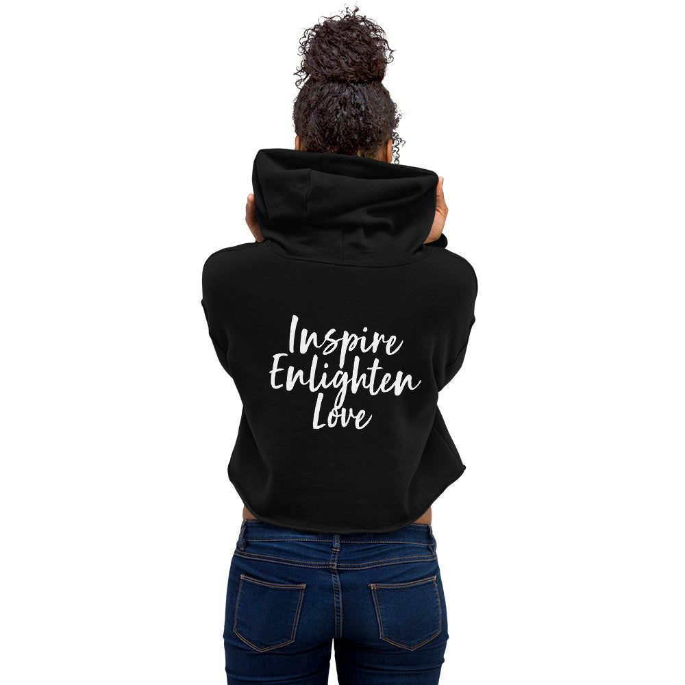 Classic "Inspire Enlighten Love" Cropped Hoodie