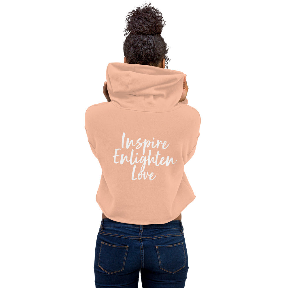 Classic "Inspire Enlighten Love" Cropped Hoodie